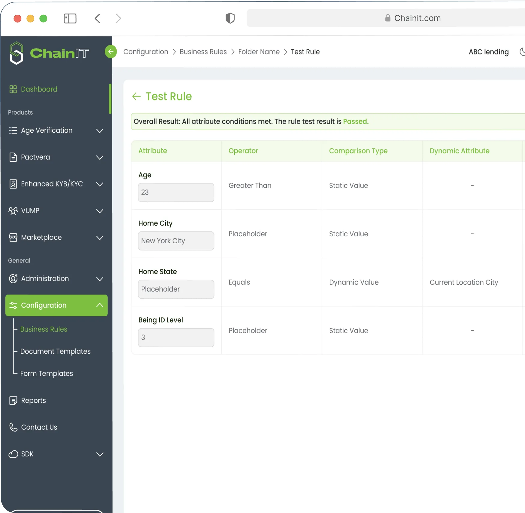 Real-time decisions driven through ChainIT Business Rules Engine evaluation workflow